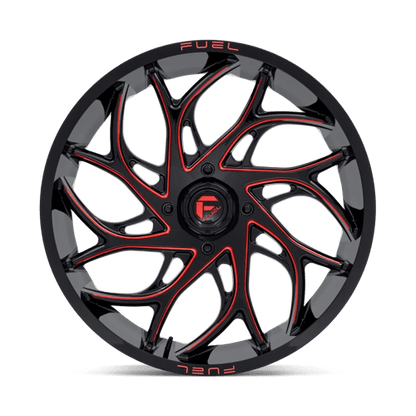 Fuel UTV | D779 RUNNER UTV | 24.0x7.00 | 4X156 | 13 | GLOSS BLACK MILLED CANDY RED