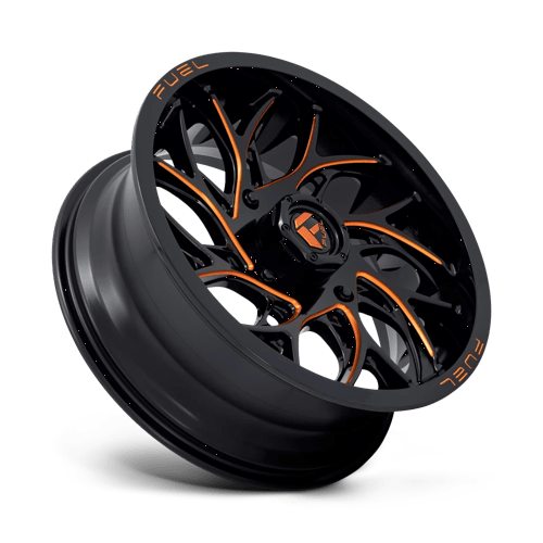Fuel UTV | D780 RUNNER UTV | 22.0x7.00 | 4X156 | 0 | GLOSS BLACK MILLED ORANGE