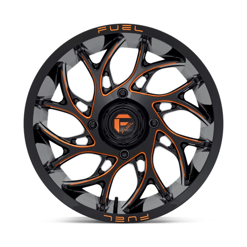 Fuel UTV | D780 RUNNER UTV | 18.0x7.00 | 4X156 | 13 | GLOSS BLACK MILLED ORANGE