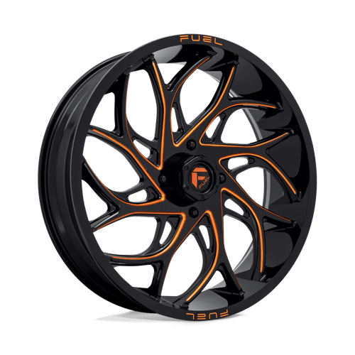 Fuel UTV | D780 RUNNER UTV | 24.0x7.00 | 4X156 | 13 | GLOSS BLACK MILLED ORANGE