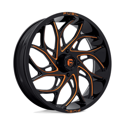 Fuel UTV | D780 RUNNER UTV | 24.0x7.00 | 4X156 | 13 | GLOSS BLACK MILLED ORANGE