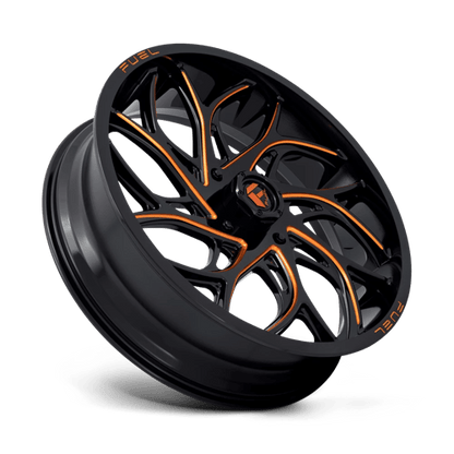 Fuel UTV | D780 RUNNER UTV | 24.0x7.00 | 4X156 | 13 | GLOSS BLACK MILLED ORANGE