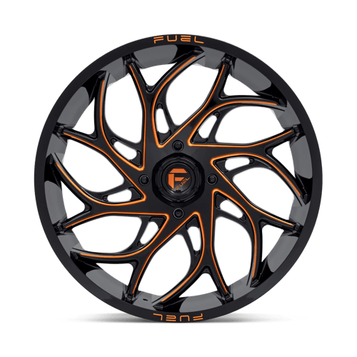 Fuel UTV | D780 RUNNER UTV | 24.0x7.00 | 4X156 | 13 | GLOSS BLACK MILLED ORANGE