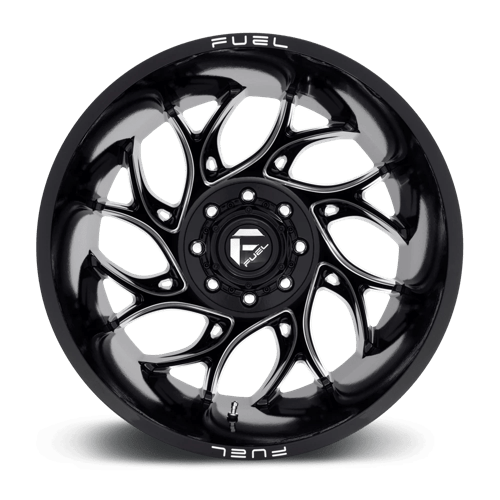 Fuel 1PC | D741 RUNNER | 20.0x8.25 | 8X200 | -202 | GLOSS BLACK MILLED