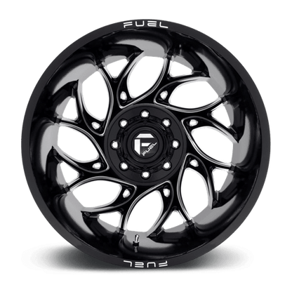 Fuel 1PC | D741 RUNNER | 20.0x8.25 | 8X200 | -202 | GLOSS BLACK MILLED