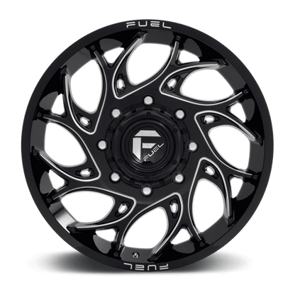 Fuel 1PC | D741 RUNNER | 20.0x8.25 | 8X210 | 105 | GLOSS BLACK MILLED