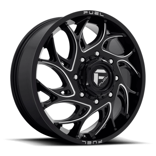 Fuel 1PC | D741 RUNNER | 22.0x8.25 | 8X210 | 105 | GLOSS BLACK MILLED