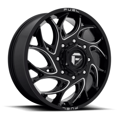 Fuel 1PC | D741 RUNNER | 22.0x8.25 | 8X210 | 105 | GLOSS BLACK MILLED