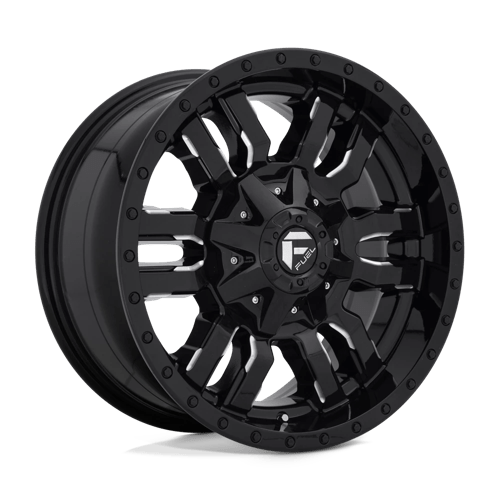 Fuel 1PC | D595 SLEDGE | 18.0x9.00 | 8X165.1 | 20 | GLOSS BLACK MILLED