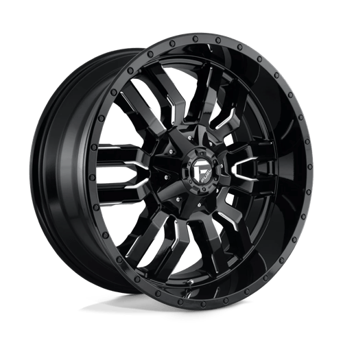 Fuel 1PC | D595 SLEDGE | 22.0x10.00 | 8X180 | 10 | GLOSS BLACK MILLED