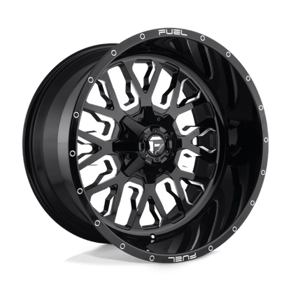 Fuel 1PC | D611 STROKE | 20.0x9.00 | 6X135/6X139.7 | 1 | GLOSS BLACK MILLED