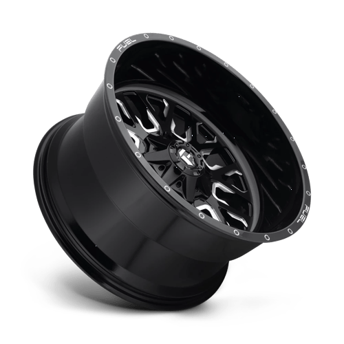 Fuel 1PC | D611 STROKE | 20.0x10.00 | 6X135/6X139.7 | -19 | GLOSS BLACK MILLED