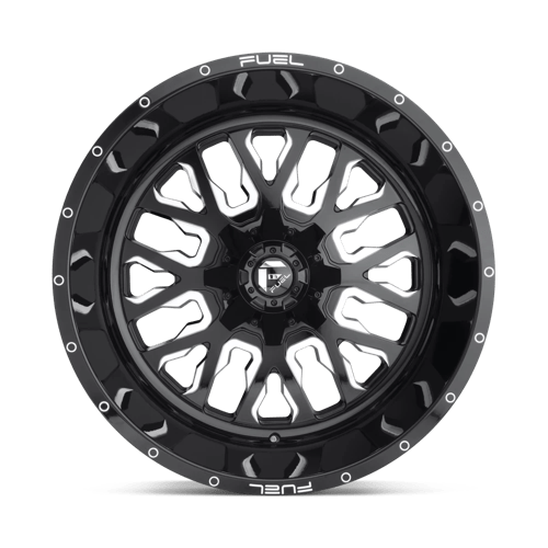 Fuel 1PC | D611 STROKE | 20.0x10.00 | 6X135/6X139.7 | -19 | GLOSS BLACK MILLED
