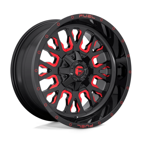 Fuel 1PC | D612 STROKE | 18.0x9.00 | 6X135/6X139.7 | 20 | GLOSS BLACK RED TINTED CLEAR