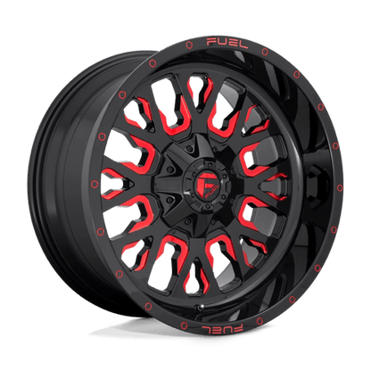 Fuel 1PC | D612 STROKE | 20.0x9.00 | 5X114.3/5X127 | 1 | GLOSS BLACK RED TINTED CLEAR