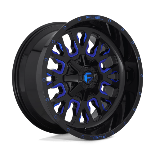 Fuel 1PC | D645 STROKE | 17.0x9.00 | 5X114.3/5X127 | -12 | GLOSS BLACK BLUE TINTED CLEAR