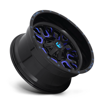 Fuel 1PC | D645 STROKE | 17.0x9.00 | 5X114.3/5X127 | -12 | GLOSS BLACK BLUE TINTED CLEAR