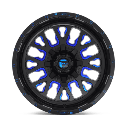 Fuel 1PC | D645 STROKE | 18.0x9.00 | 6X135/6X139.7 | -12 | GLOSS BLACK BLUE TINTED CLEAR