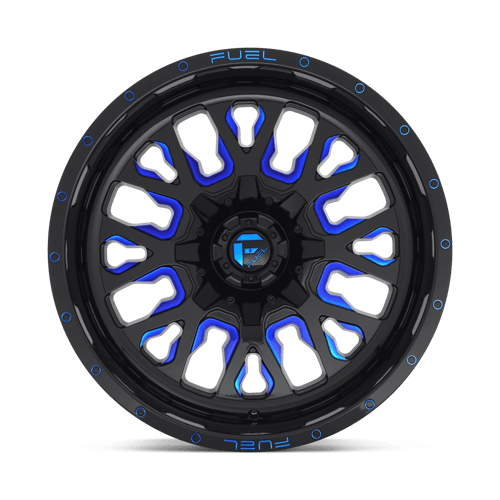 Fuel 1PC | D645 STROKE | 20.0x9.00 | 8X180 | 1 | GLOSS BLACK BLUE TINTED CLEAR