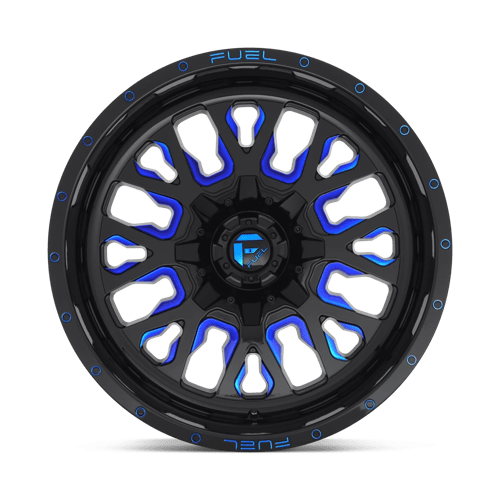 Fuel 1PC | D645 STROKE | 20.0x10.00 | 8X170 | -18 | GLOSS BLACK BLUE TINTED CLEAR
