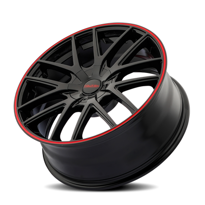 TOUREN TR60 GLOSS BLACK WITH RED RING | 20x8.5 | 5-114.3 | 20mm | 3260-2804BR