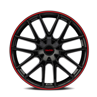 TOUREN TR60 GLOSS BLACK WITH RED RING | 18x8 | 5-115 | 20mm | 3260-8818BR