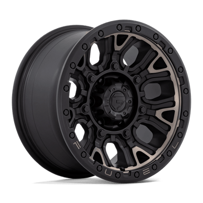 Fuel 1PC | D824 TRACTION | 17.0x9.00 | 6X120 | 1 | MATTE BLACK W DOUBLE DARK TINT