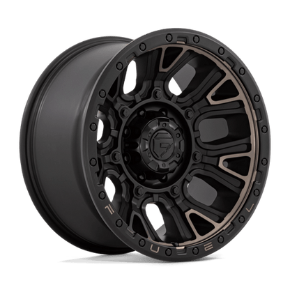 Fuel 1PC | D824 TRACTION | 20.0x10.00 | 8X165.1 | -18 | MATTE BLACK W DOUBLE DARK TINT