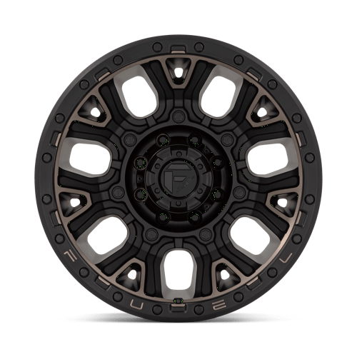 Fuel 1PC | D824 TRACTION | 20.0x10.00 | 8X165.1 | -18 | MATTE BLACK W DOUBLE DARK TINT