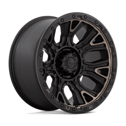 Fuel 1PC | D824 TRACTION | 20.0x10.00 | 6X139.7 | -18 | MATTE BLACK W DOUBLE DARK TINT