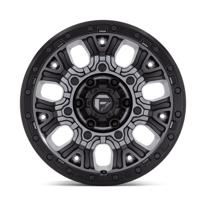 Fuel 1PC | D825 TRACTION | 17.0x9.00 | 5X127 | 1 | MATTE GUNMETAL W/ BLACK RING