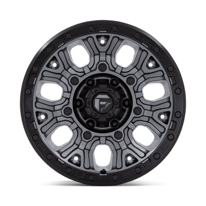 Fuel 1PC | D825 TRACTION | 17.0x9.00 | 6X139.7 | 1 | MATTE GUNMETAL W/ BLACK RING