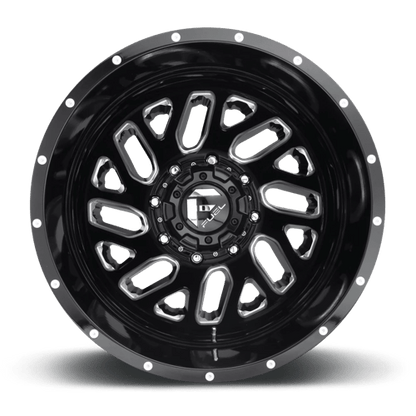 Fuel 1PC | D581 TRITON | 20.0x8.25 | 8X165.1 | -240 | GLOSS BLACK MILLED