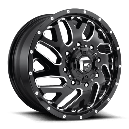 Fuel 1PC | D581 TRITON | 20.0x8.25 | 8X165.1 | 105 | GLOSS BLACK MILLED
