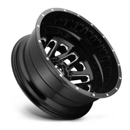 Fuel 1PC | D581 TRITON | 22.0x8.25 | 8X165.1 | -240 | GLOSS BLACK MILLED