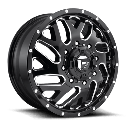 Fuel 1PC | D581 TRITON | 22.0x8.25 | 8X210 | 105 | GLOSS BLACK MILLED