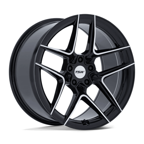 TSW | TW008 SLIPSTREAM | 19.0x9.50 | 5X114.3 | 25 | GLOSS BLACK W/ MACHINED FACE