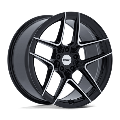 TSW | TW008 SLIPSTREAM | 19.0x8.50 | 5X112 | 42 | GLOSS BLACK W/ MACHINED FACE