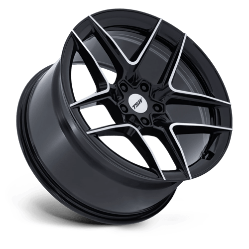 TSW | TW008 SLIPSTREAM | 19.0x9.50 | 5X112 | 25 | GLOSS BLACK W/ MACHINED FACE