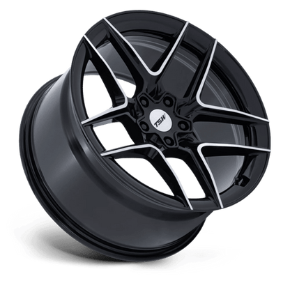 TSW | TW008 SLIPSTREAM | 19.0x9.50 | 5X112 | 25 | GLOSS BLACK W/ MACHINED FACE