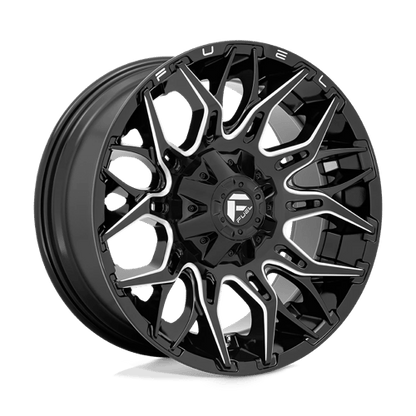 Fuel 1PC | D769 TWITCH | 20.0x10.00 | 5X114.3/5X127 | -18 | GLOSSY BLACK MILLED