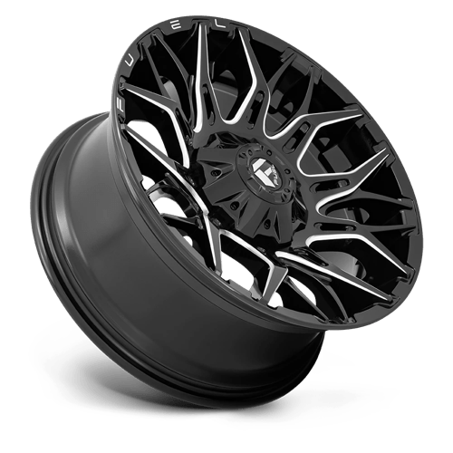 Fuel 1PC | D769 TWITCH | 22.0x12.00 | 6X135/6X139.7 | -44 | GLOSSY BLACK MILLED