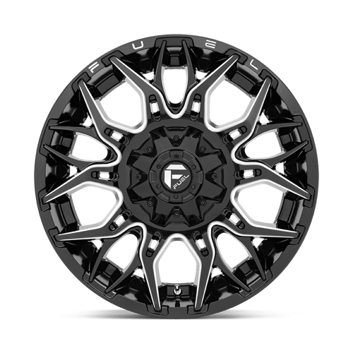 Fuel 1PC | D769 TWITCH | 22.0x12.00 | 6X135/6X139.7 | -44 | GLOSSY BLACK MILLED