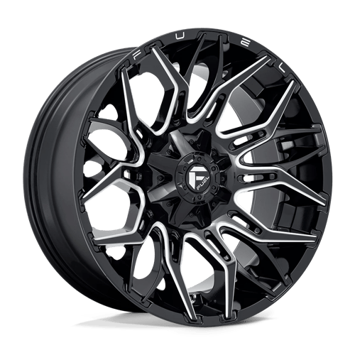 Fuel 1PC | D769 TWITCH | 22.0x10.00 | 8X170 | -18 | GLOSSY BLACK MILLED