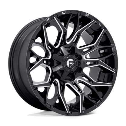 Fuel 1PC | D769 TWITCH | 22.0x10.00 | 8X170 | -18 | GLOSSY BLACK MILLED
