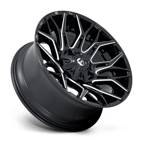 Fuel 1PC | D769 TWITCH | 22.0x10.00 | 8X170 | -18 | GLOSSY BLACK MILLED