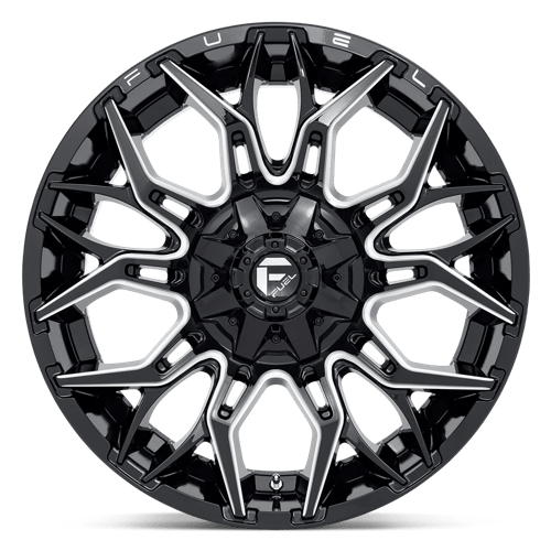 Fuel 1PC | D769 TWITCH | 22.0x10.00 | 8X170 | -18 | GLOSSY BLACK MILLED