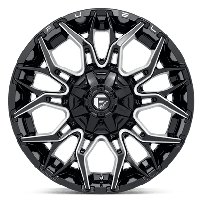 Fuel 1PC | D769 TWITCH | 22.0x10.00 | 8X165.1 | -18 | GLOSSY BLACK MILLED