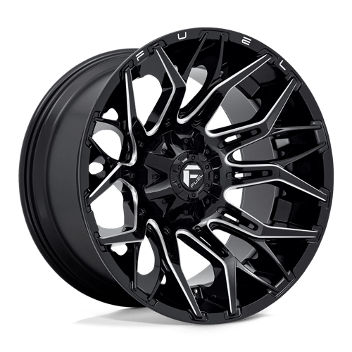 Fuel 1PC | D769 TWITCH | 22.0x12.00 | 8X170 | -44 | GLOSSY BLACK MILLED