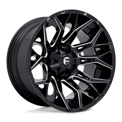 Fuel 1PC | D769 TWITCH | 22.0x12.00 | 8X170 | -44 | GLOSSY BLACK MILLED